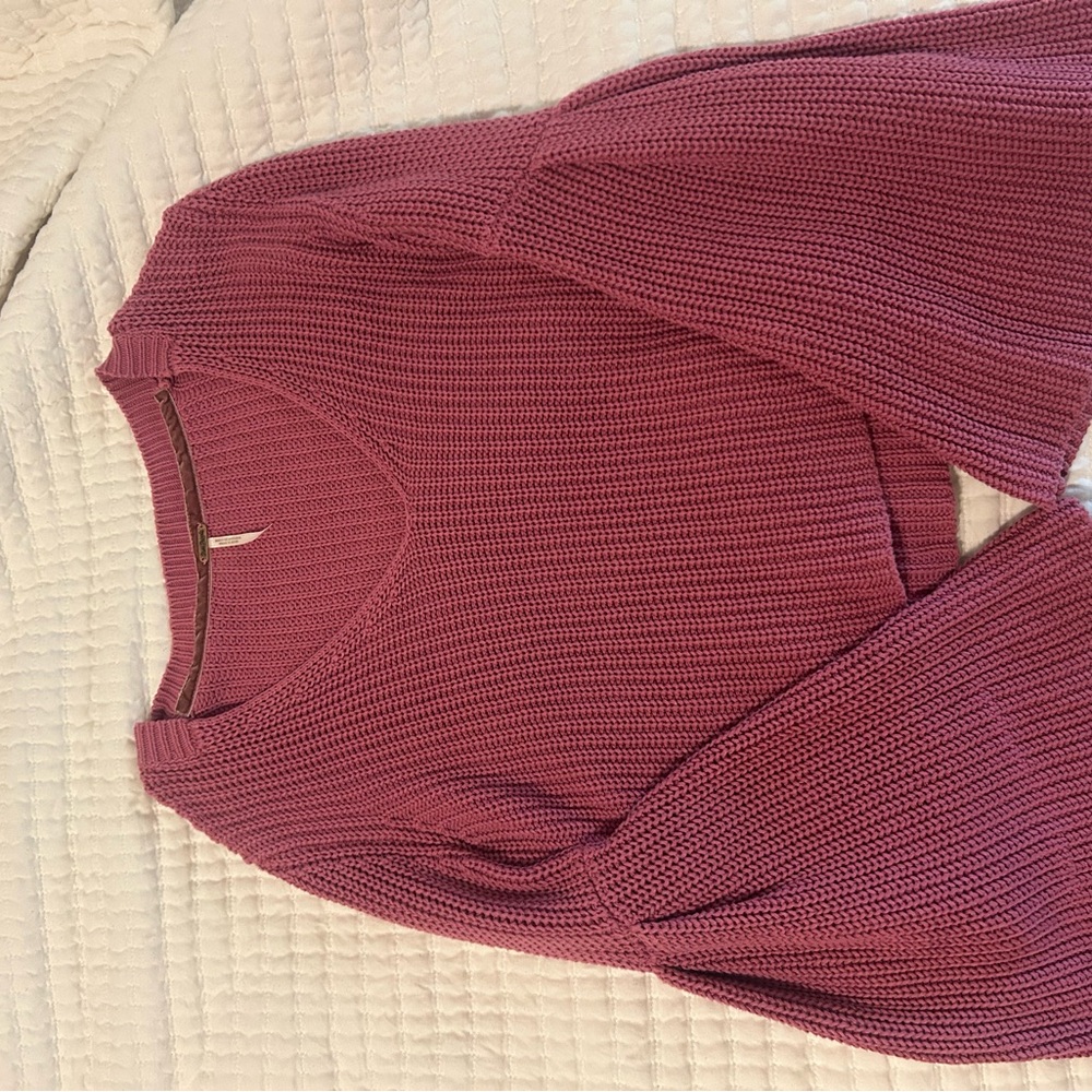 Free People Mauve Knit Sweater
